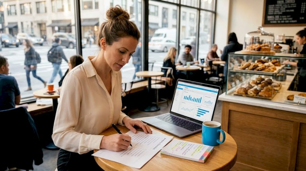 Marketing analyst reviews campaign analytics checklist