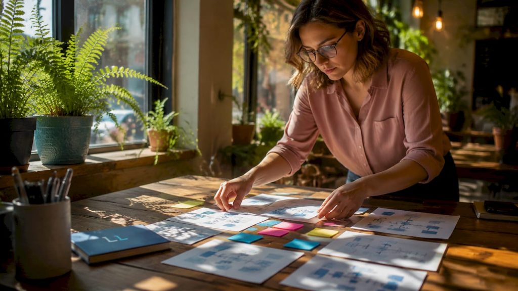 Professional arranging marketing message sequence charts