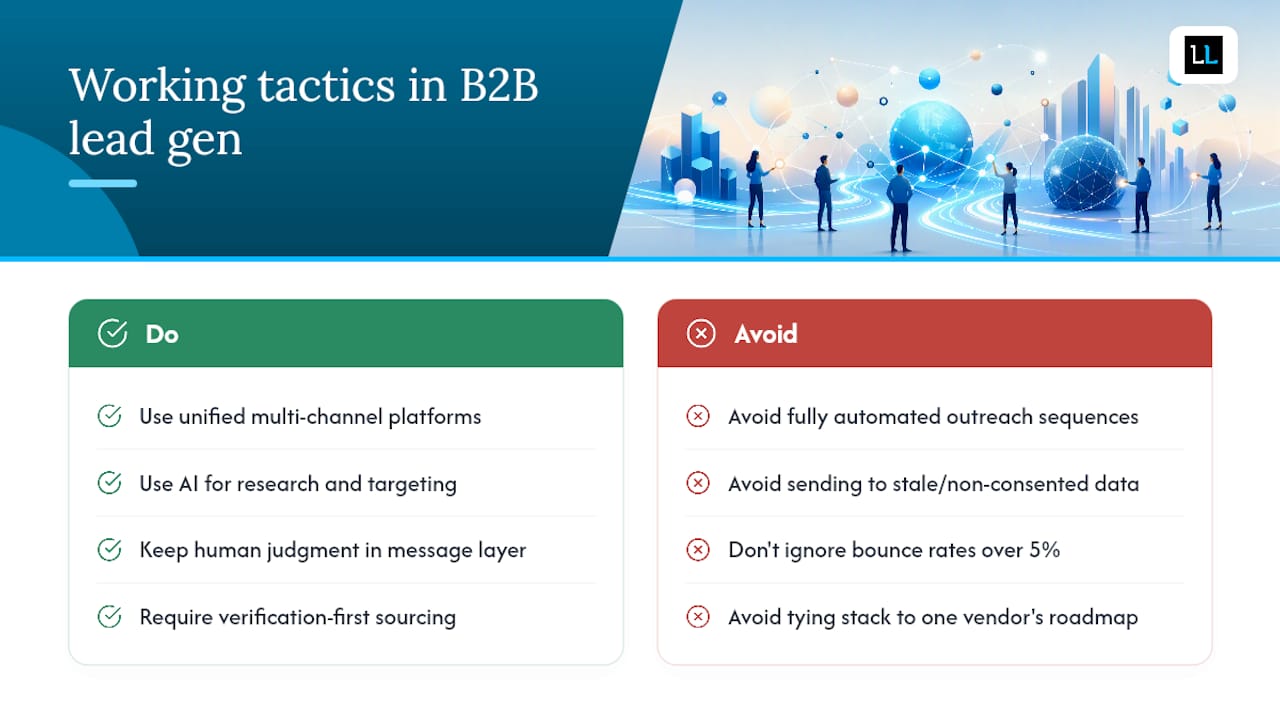 What's actually working in B2B lead gen right now — overview diagram