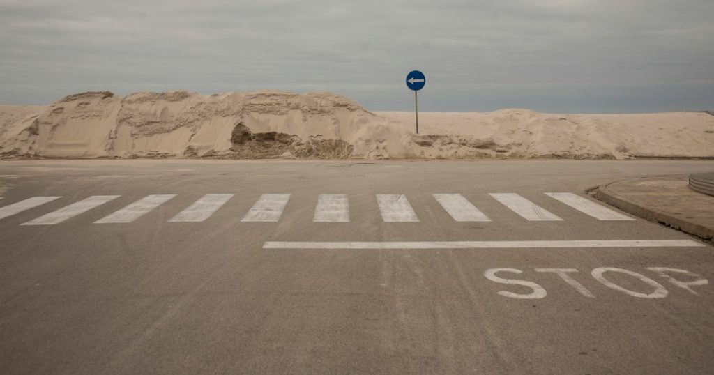 Road splitting into two paths representing a decision